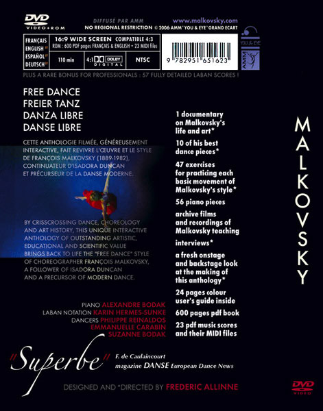 DVD La Danse Libre de Malkovsky